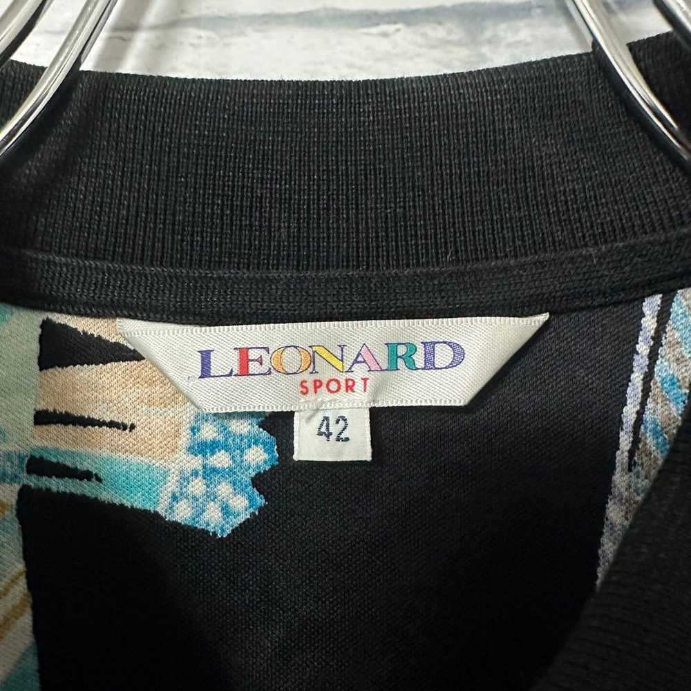 LEONARD Leonard Sports Long Sleeve Polo Shirt All… - image 4