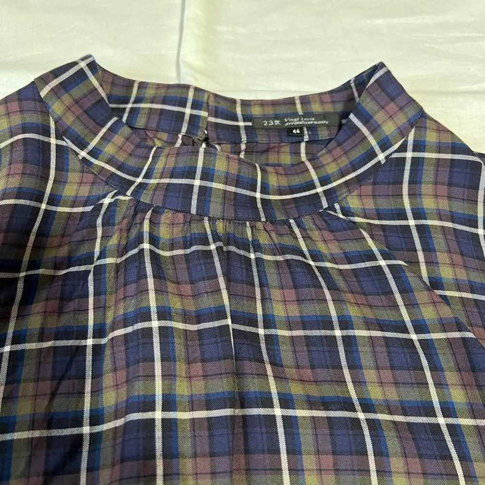 23区 L 44 Checked Long-Sleeve Shirt - image 3