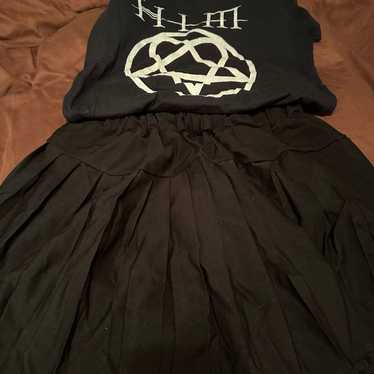 HIM concert t shirt and skirt - image 1