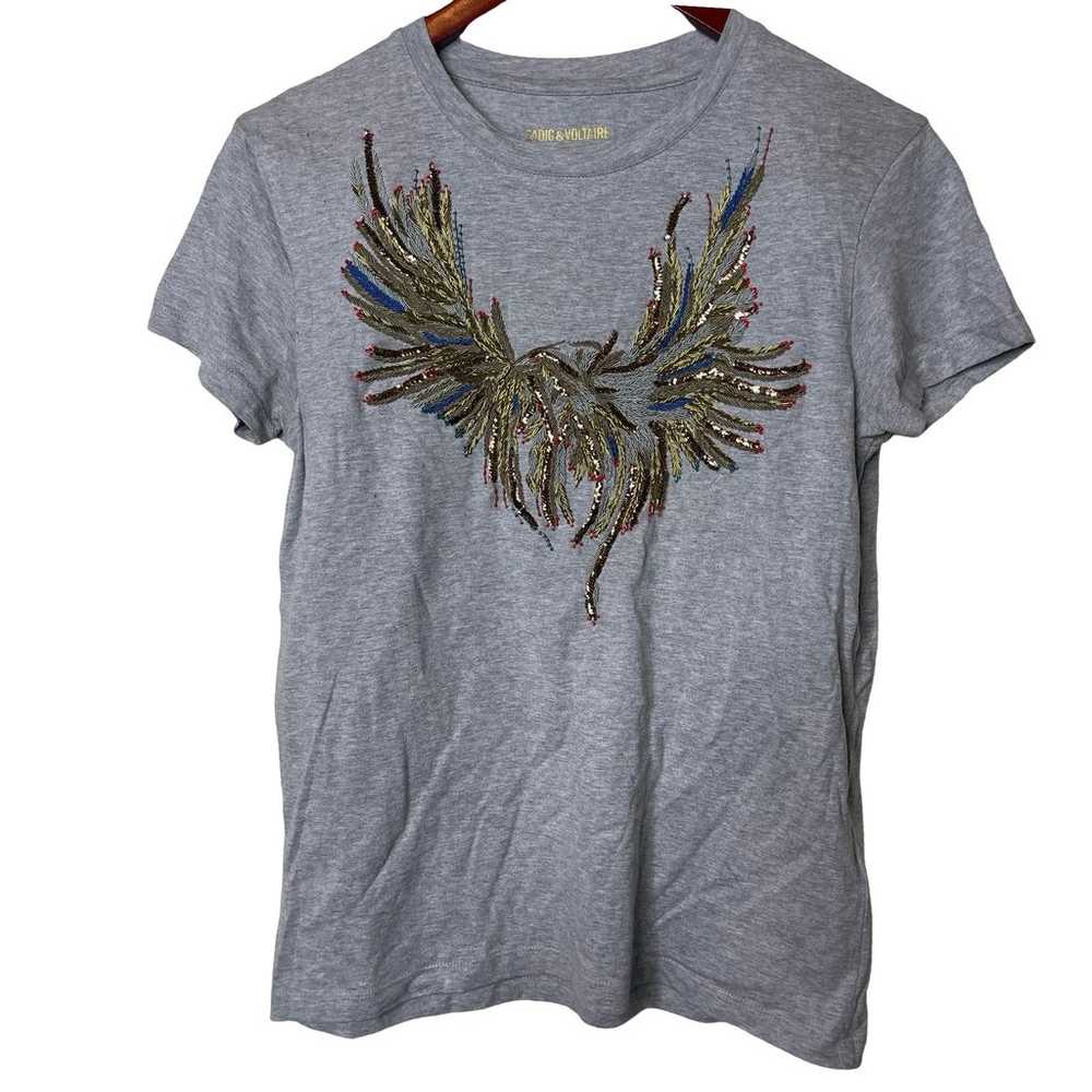 ZADIG AND VOLTAIRE Walk Embellished Eagle T Shirt… - image 7