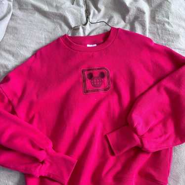 Disney Parks Jersey Pink Sweatshirt Small - image 1