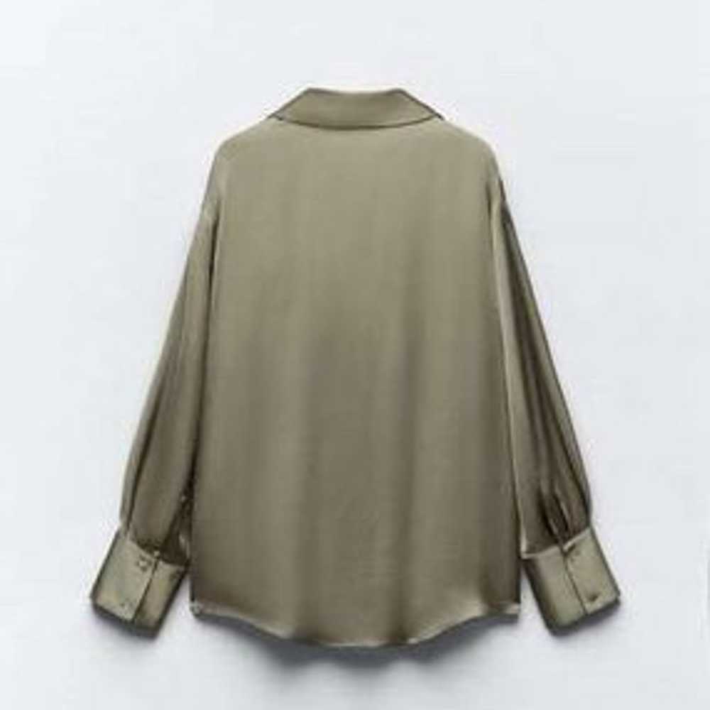 ZARA | FLOWY SATIN EFFECT SHIRT S - image 7