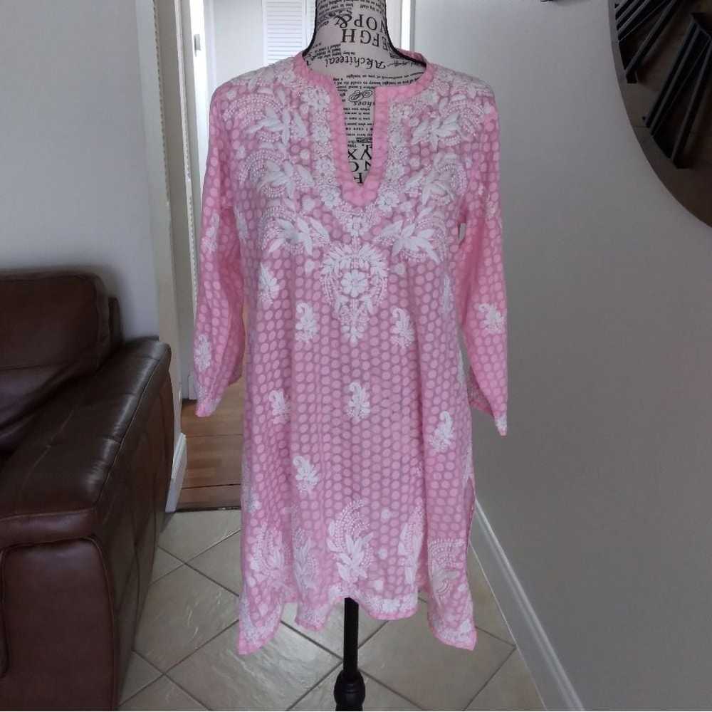 AMAYA MELISSA PINK COTTON TUNIC - image 4