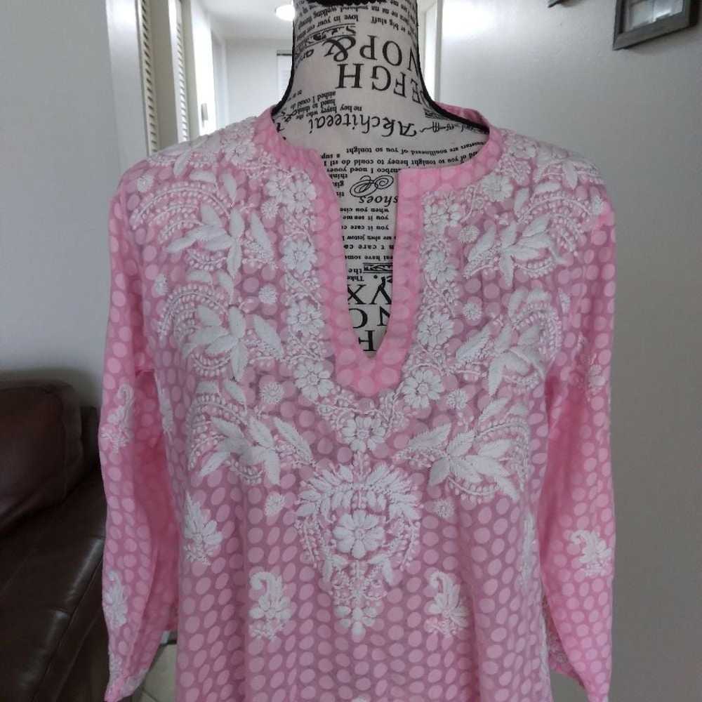 AMAYA MELISSA PINK COTTON TUNIC - image 5