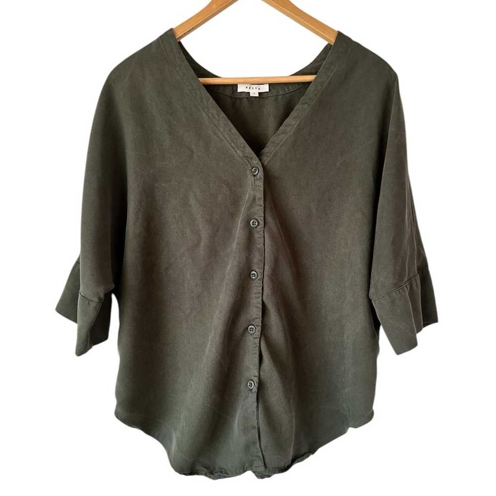 Vetta The Boyfriend V-Neck Tencel Button Up Rever… - image 7