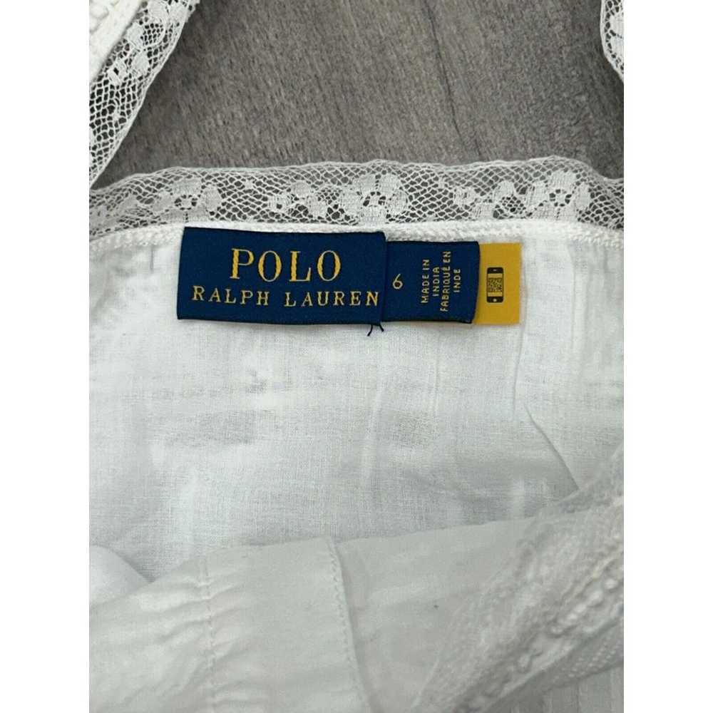 Polo Ralph Lauren Voile Blouse Top Womens Size 6 … - image 8