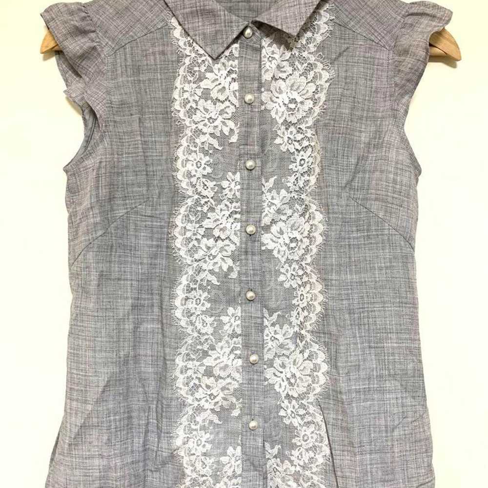 Rene Sleeveless Shirt S Gray - image 1