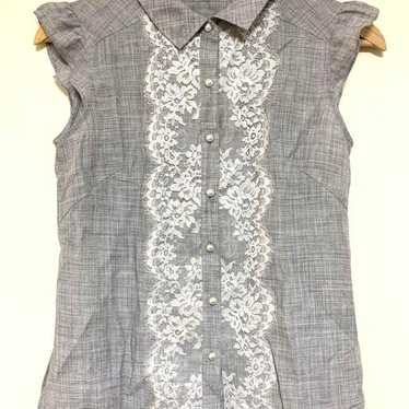 Rene Sleeveless Shirt S Gray - image 1