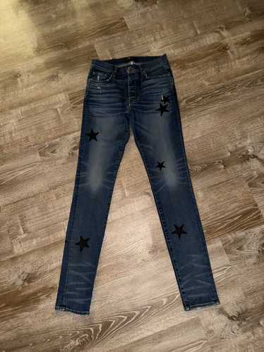 Amiri Amiri Leather Star Patch Jeans