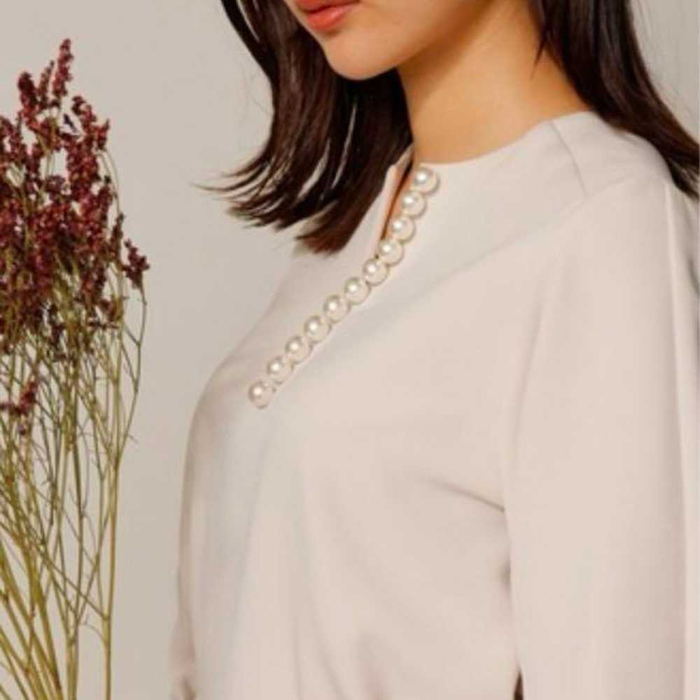 TONAL Pearl Key Neck Blouse - image 3