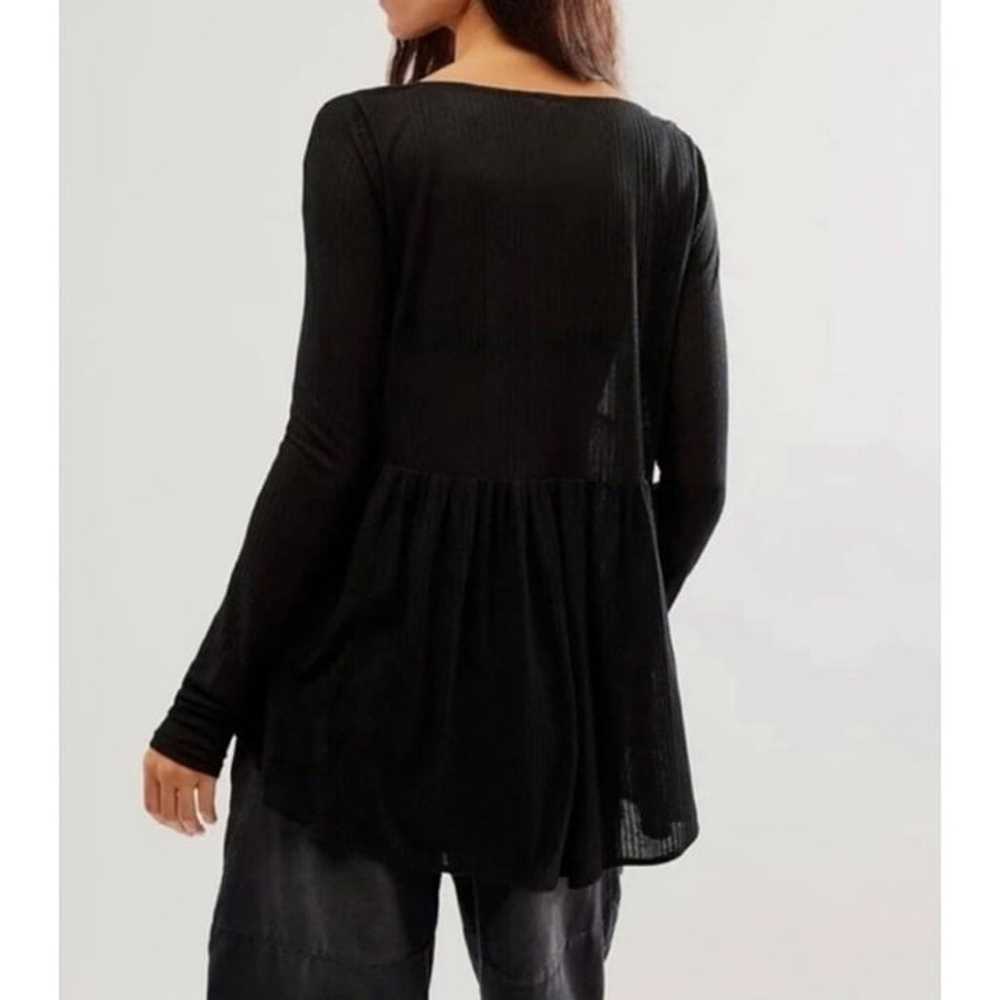 Free People Tunic Top Pretty Please Black Tunic B… - image 10