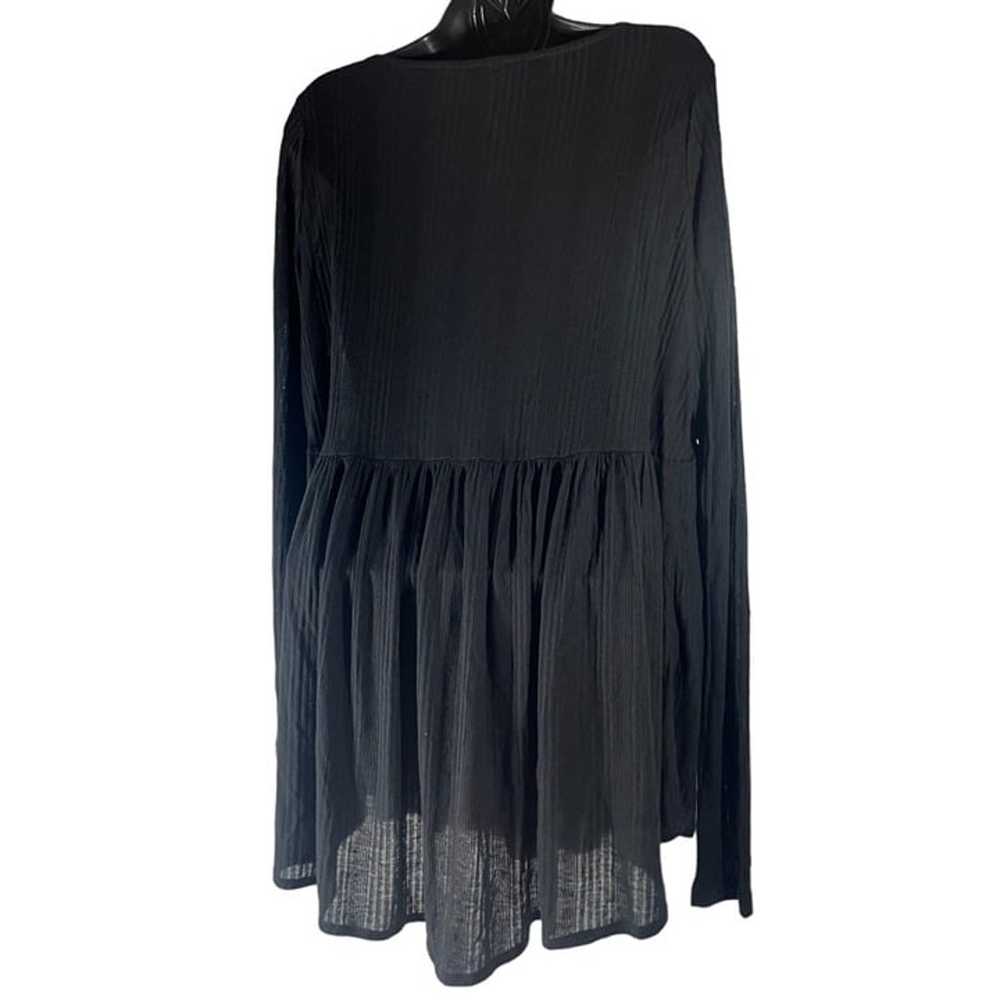 Free People Tunic Top Pretty Please Black Tunic B… - image 12