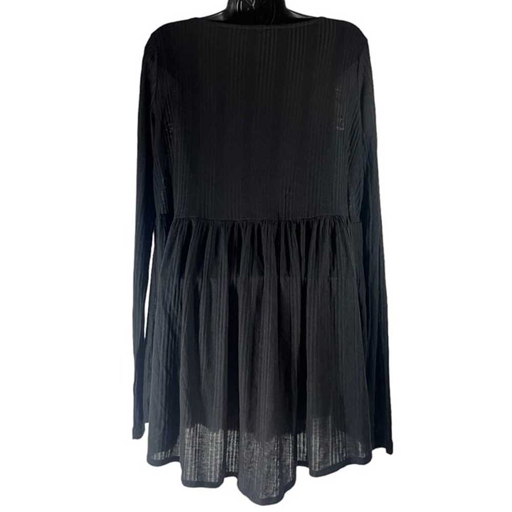 Free People Tunic Top Pretty Please Black Tunic B… - image 9