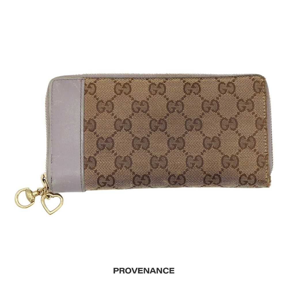 Gucci 🔴 Gucci Horsebit Heart Zip Long Wallet -GG… - image 2