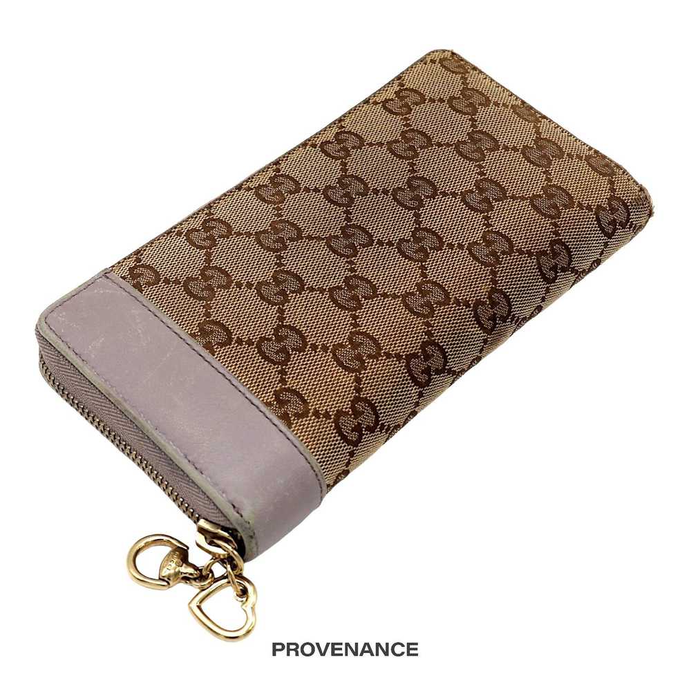 Gucci 🔴 Gucci Horsebit Heart Zip Long Wallet -GG… - image 3