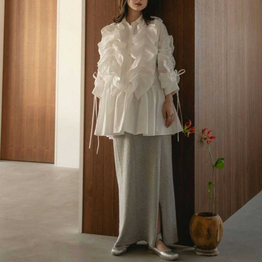 Mideal 2-Way Frill Drawstring Chuk Blouse - image 3