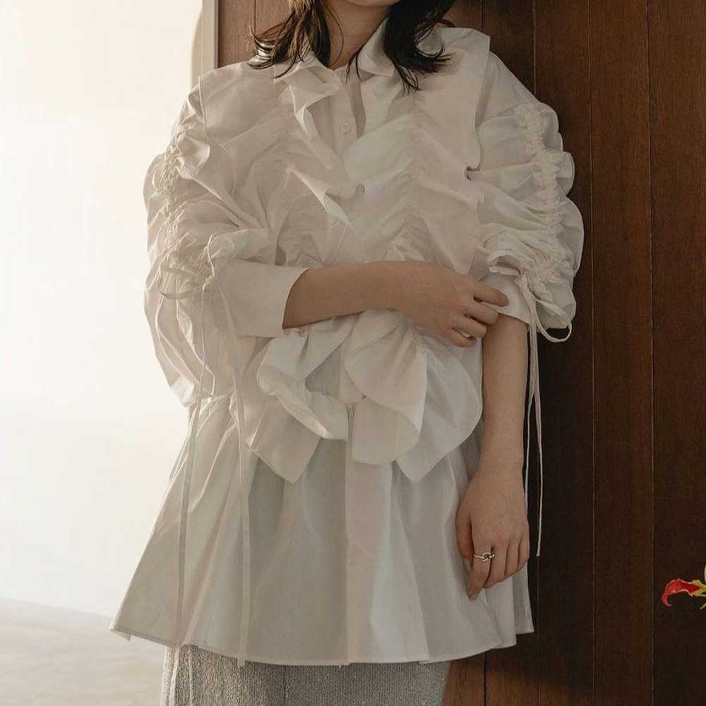 Mideal 2-Way Frill Drawstring Chuk Blouse - image 6