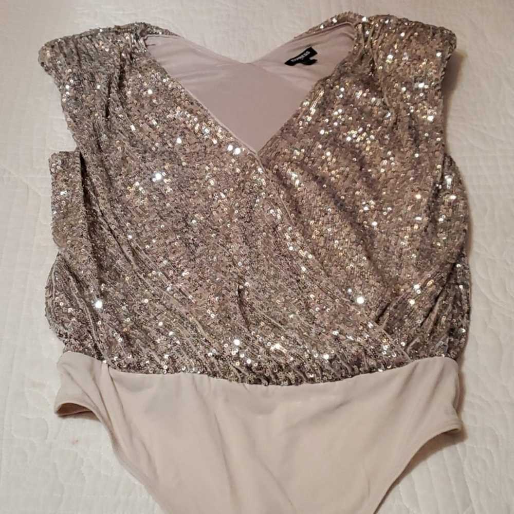 Express Sequin Bodysuit, Size M - image 6