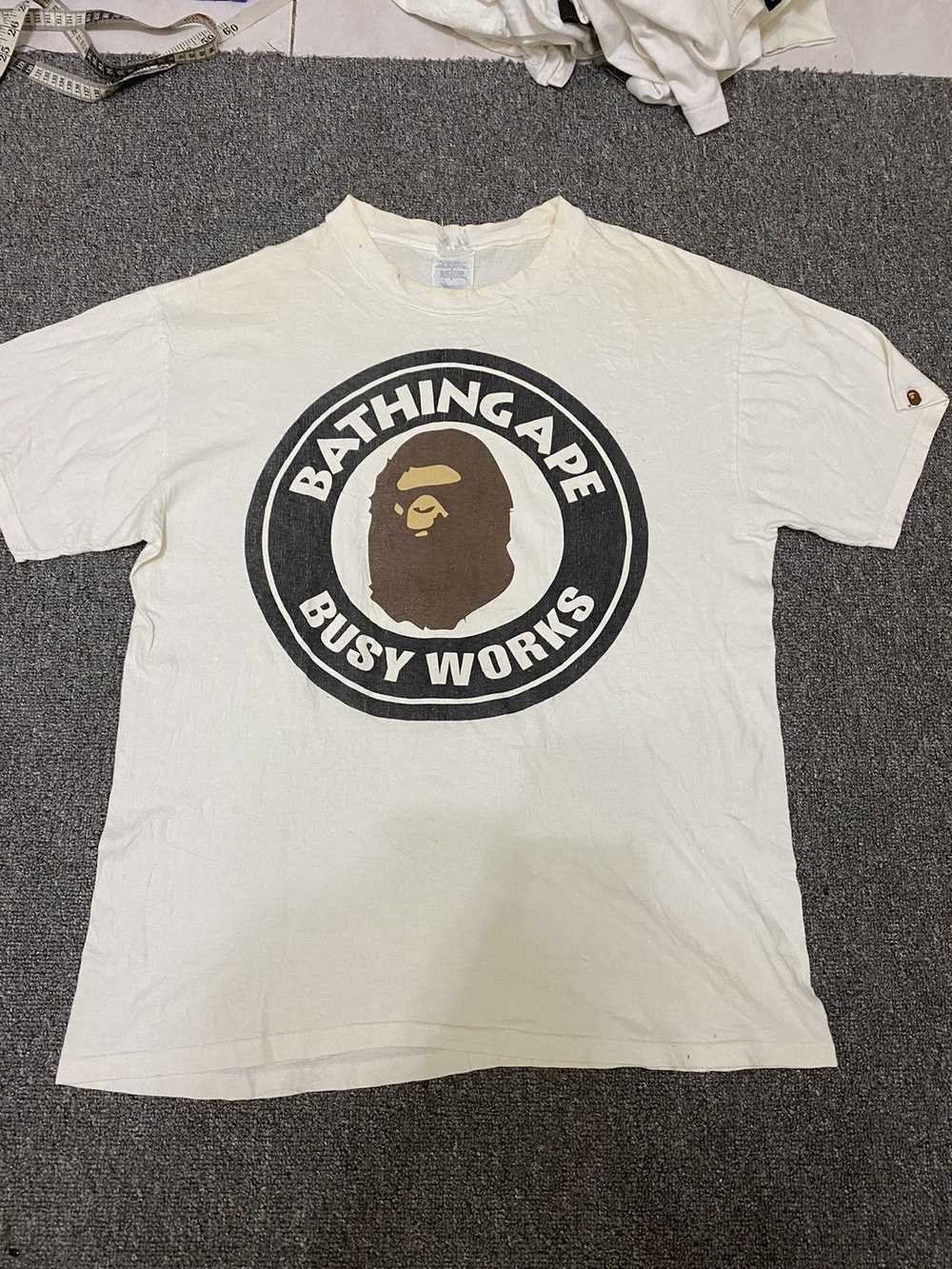 Bape × Hanes × Vintage VTG BAPE BUSY WORKS BY HAN… - image 1