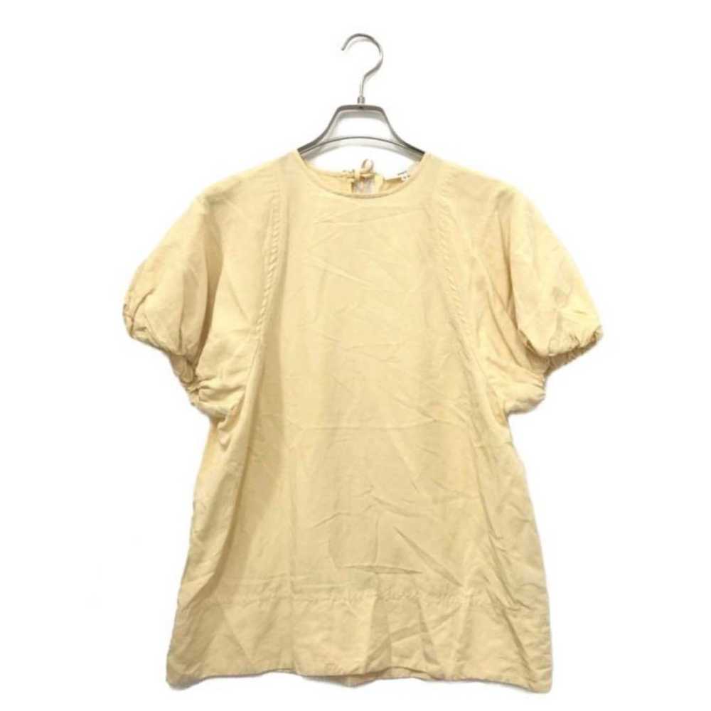 Linen Puff Sleeve Blouse Yellow 36 from yori. - image 1