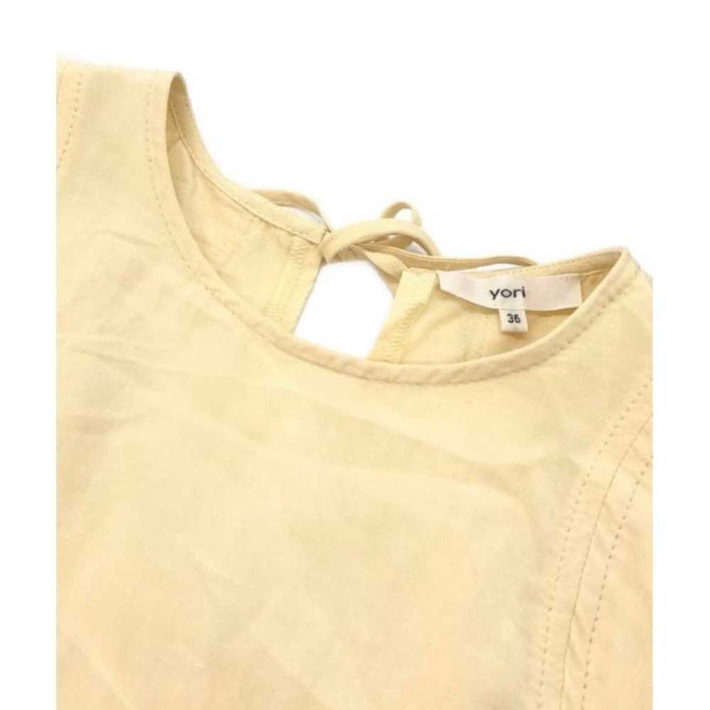 Linen Puff Sleeve Blouse Yellow 36 from yori. - image 3