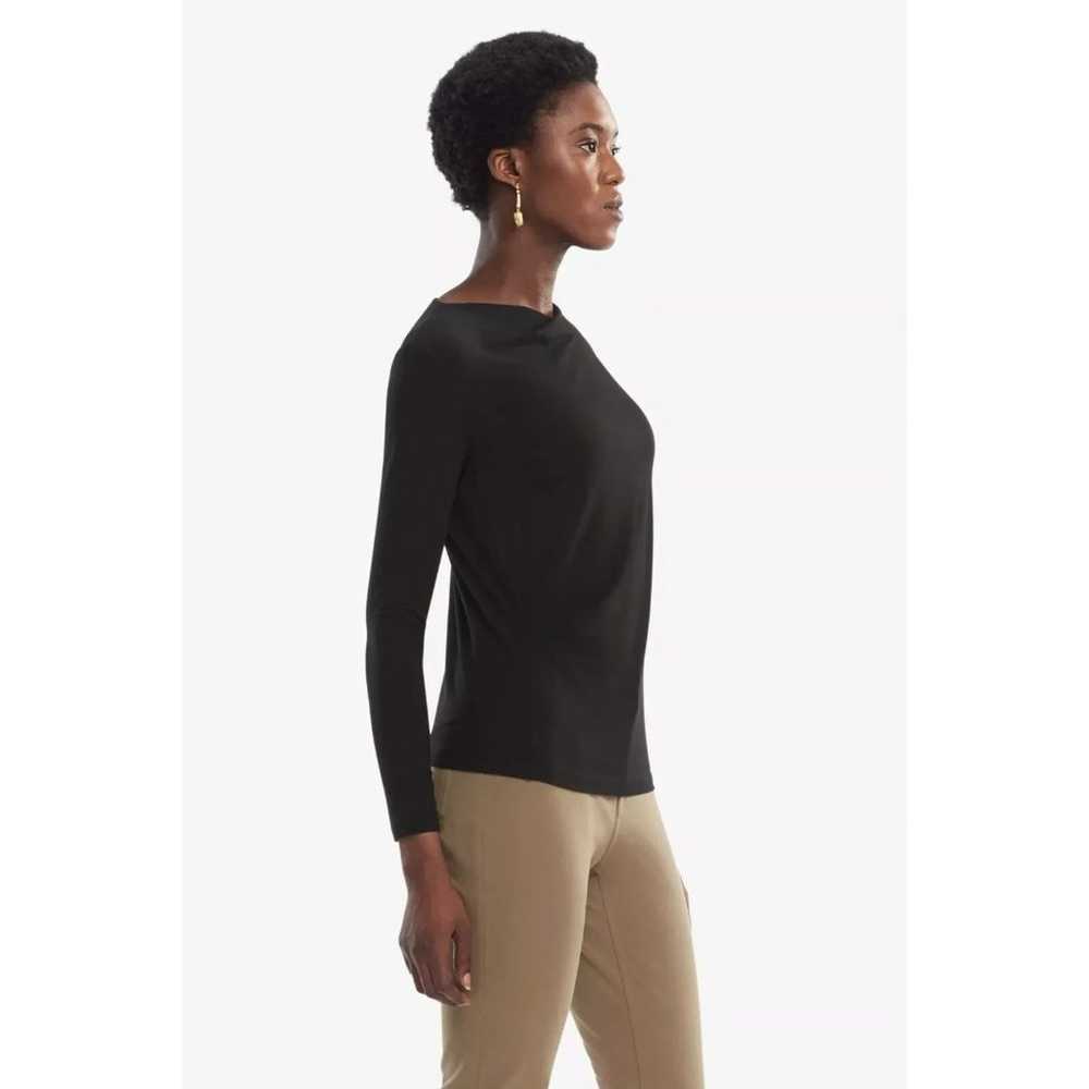 MM Lafleur Winfrey Ruched Blouse - Black M - image 3