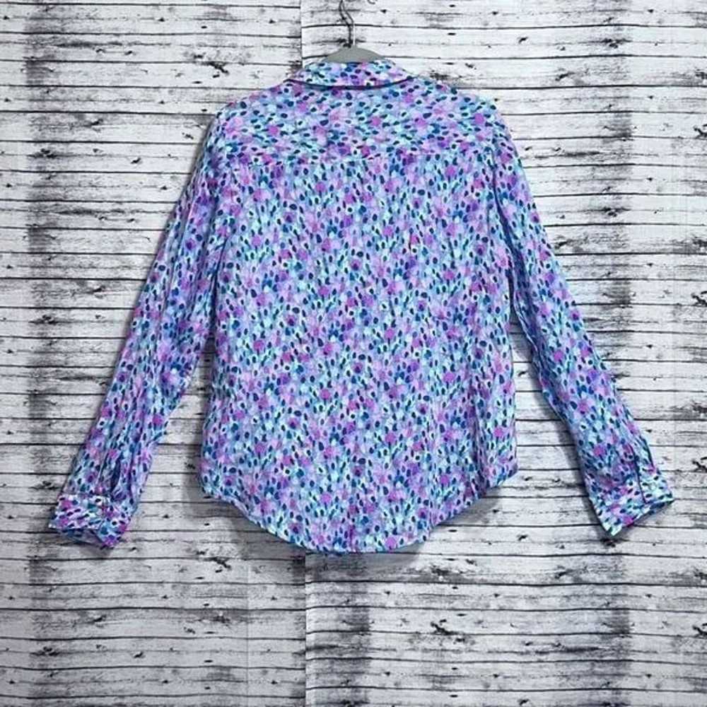 Lilly Pulitzer Sea View Linen Button Down Top Hot… - image 8