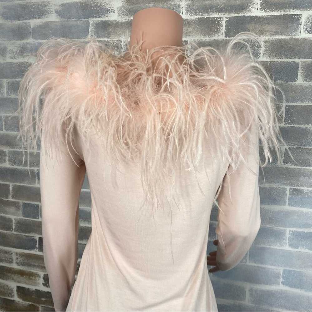 Boston Proper Ostrich Feather Trimmed Pale Pink L… - image 8