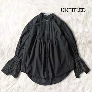 Untitled Pintuck Blouse Shirt 2 Lace Black Band Co