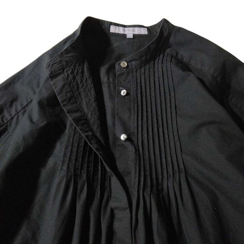 Untitled Pintuck Blouse Shirt 2 Lace Black Band C… - image 4