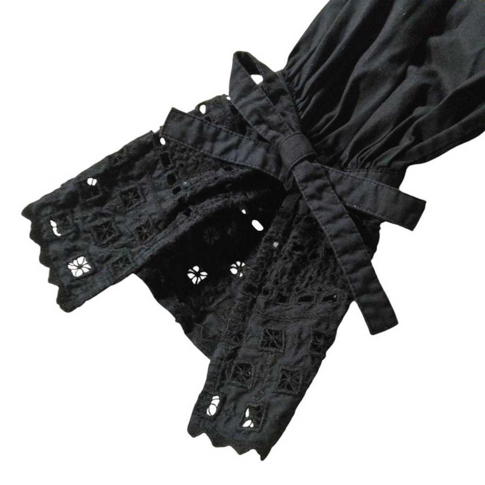 Untitled Pintuck Blouse Shirt 2 Lace Black Band C… - image 6