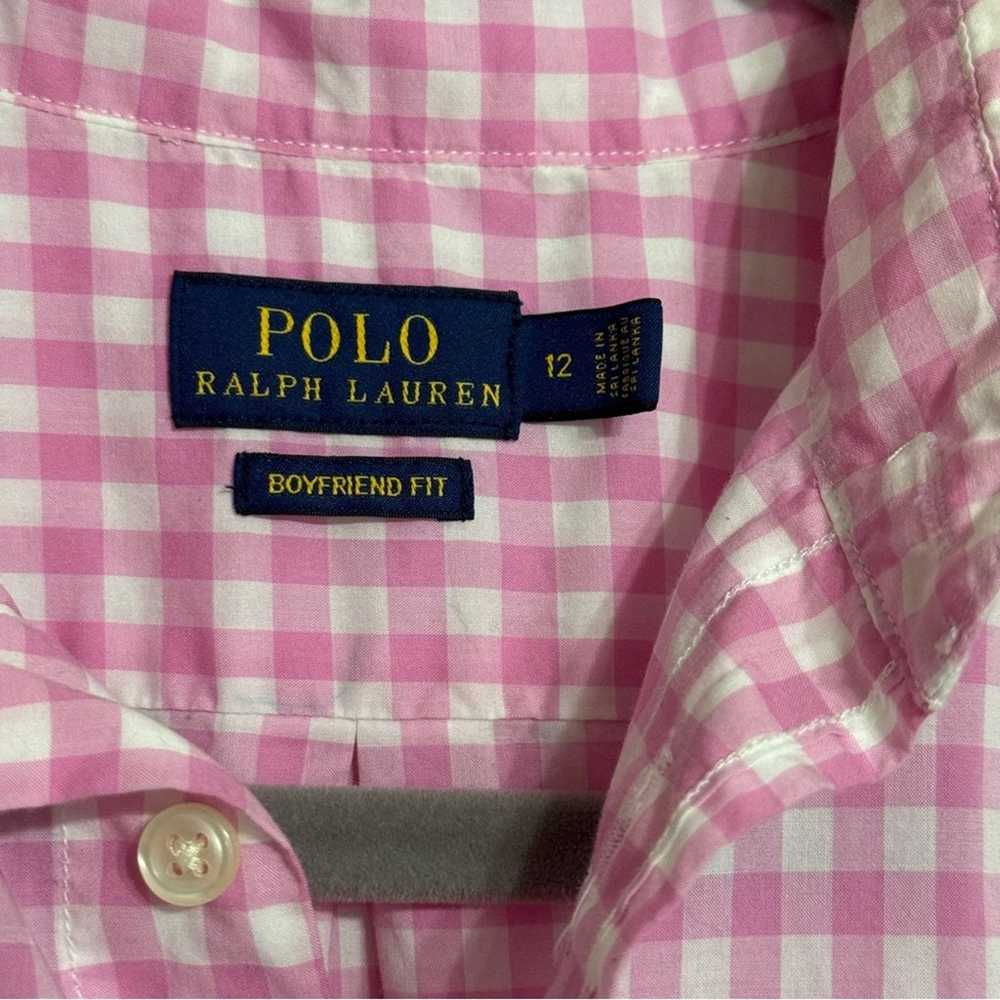 Polo Ralph Lauren Gingham Plaid Boyfriend Button … - image 4