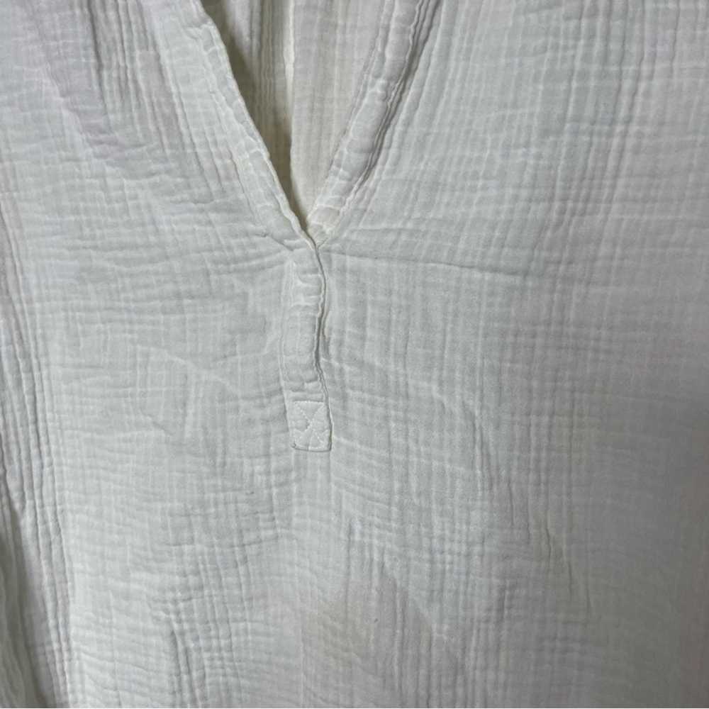 Xirena white muslin cotton boxed tee tunic sz L - image 7