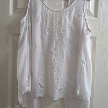 Torrid • White Y2k Open Back Sheer Summer Tank To… - image 1