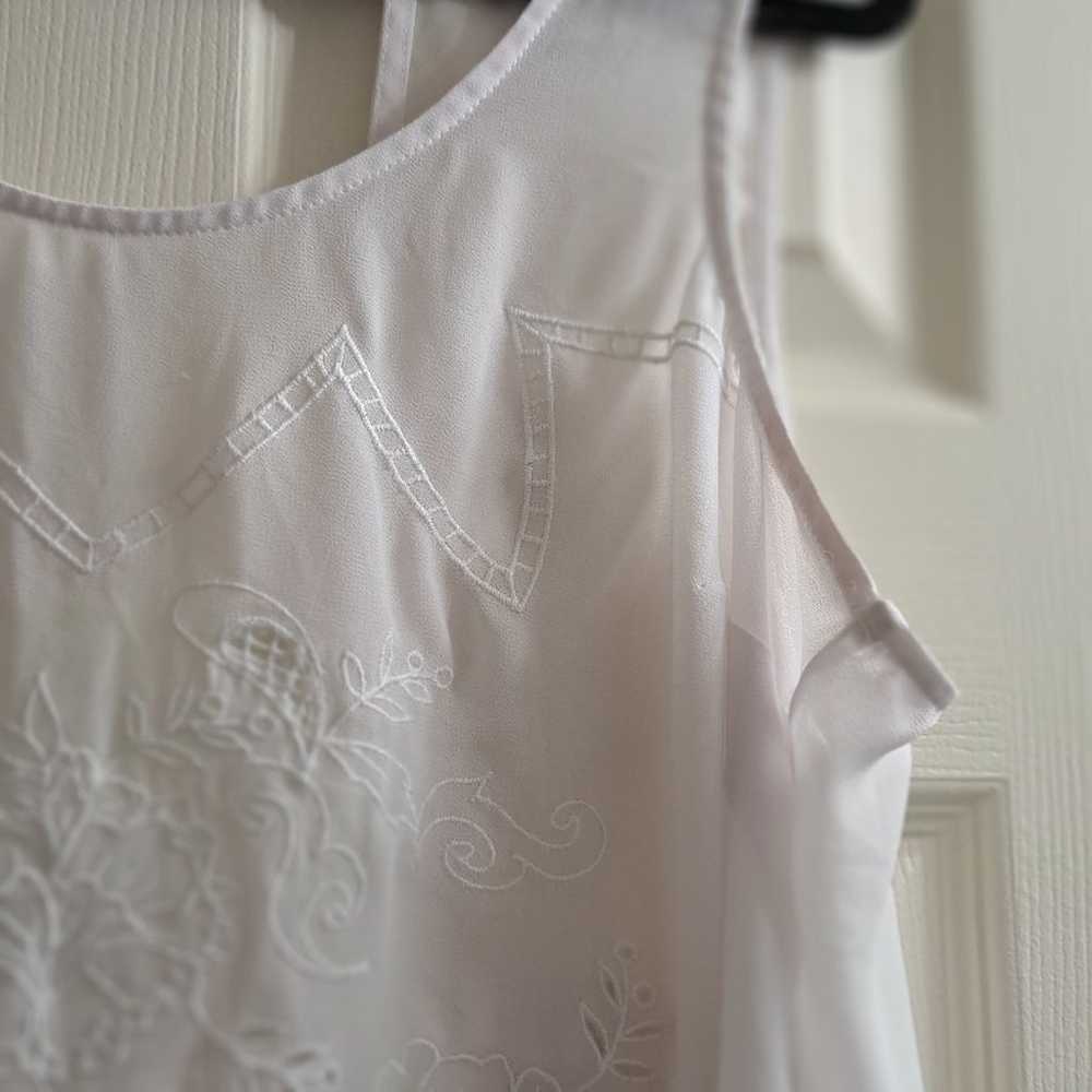 Torrid • White Y2k Open Back Sheer Summer Tank To… - image 3