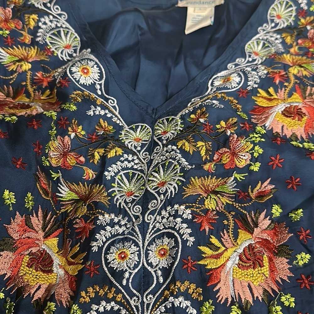 SUNDANCE Embroidered TUNIC SIZE LARGE - image 2