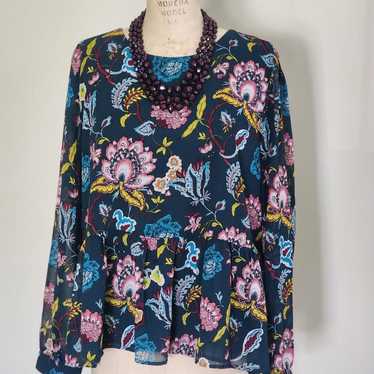 Loft floral peplum top