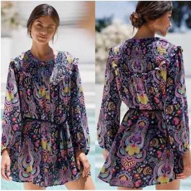 By Anthropologie Tunisian Tunic Paisley Vibrant Bo