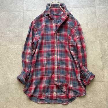 Ralph Lauren Flannel Shirt 170 Check Red Blue Red… - image 1