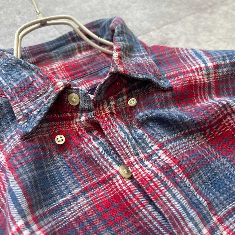 Ralph Lauren Flannel Shirt 170 Check Red Blue Red… - image 3