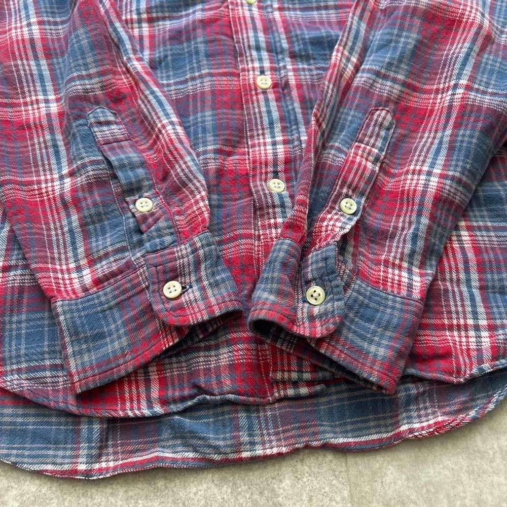 Ralph Lauren Flannel Shirt 170 Check Red Blue Red… - image 4