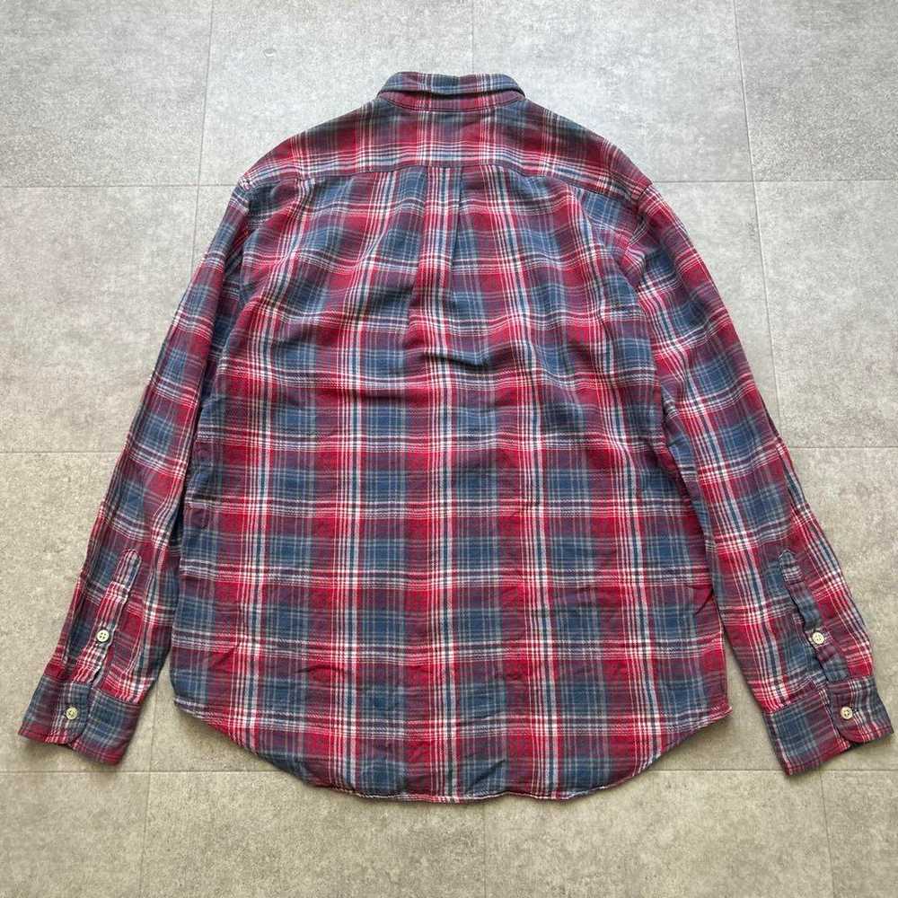 Ralph Lauren Flannel Shirt 170 Check Red Blue Red… - image 5