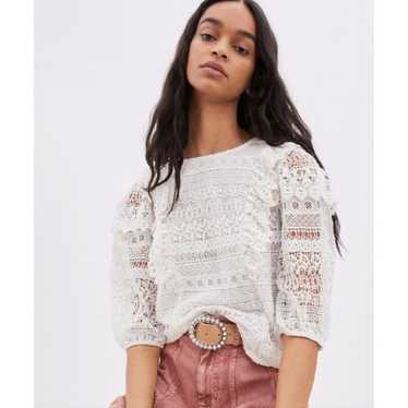 Anthropologie Seen Worn Kept Serena Lace Blouse -… - image 1