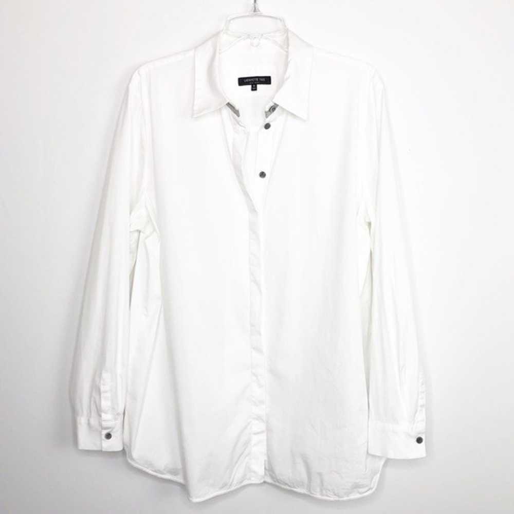 Lafayette 148 white button down shirt - image 1