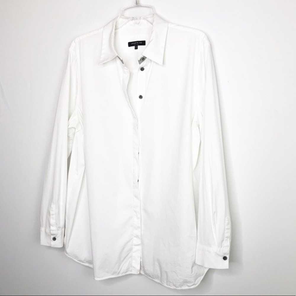 Lafayette 148 white button down shirt - image 3