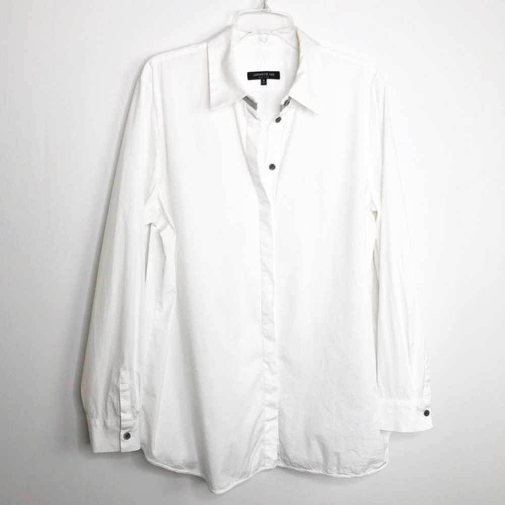 Lafayette 148 white button down shirt - image 9