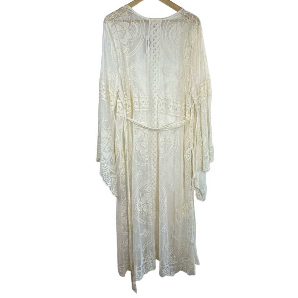 TORRID Festi cream lace maxi kimono duster festiv… - image 3