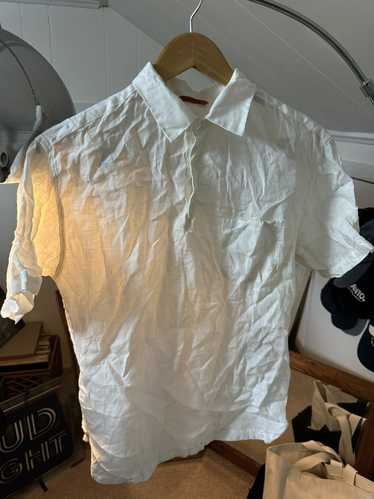 Barena Venezia Barena WhIte Linen Button Polo Shir