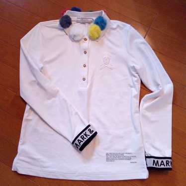 MARK & LONA Long Sleeve Polo Shirt White