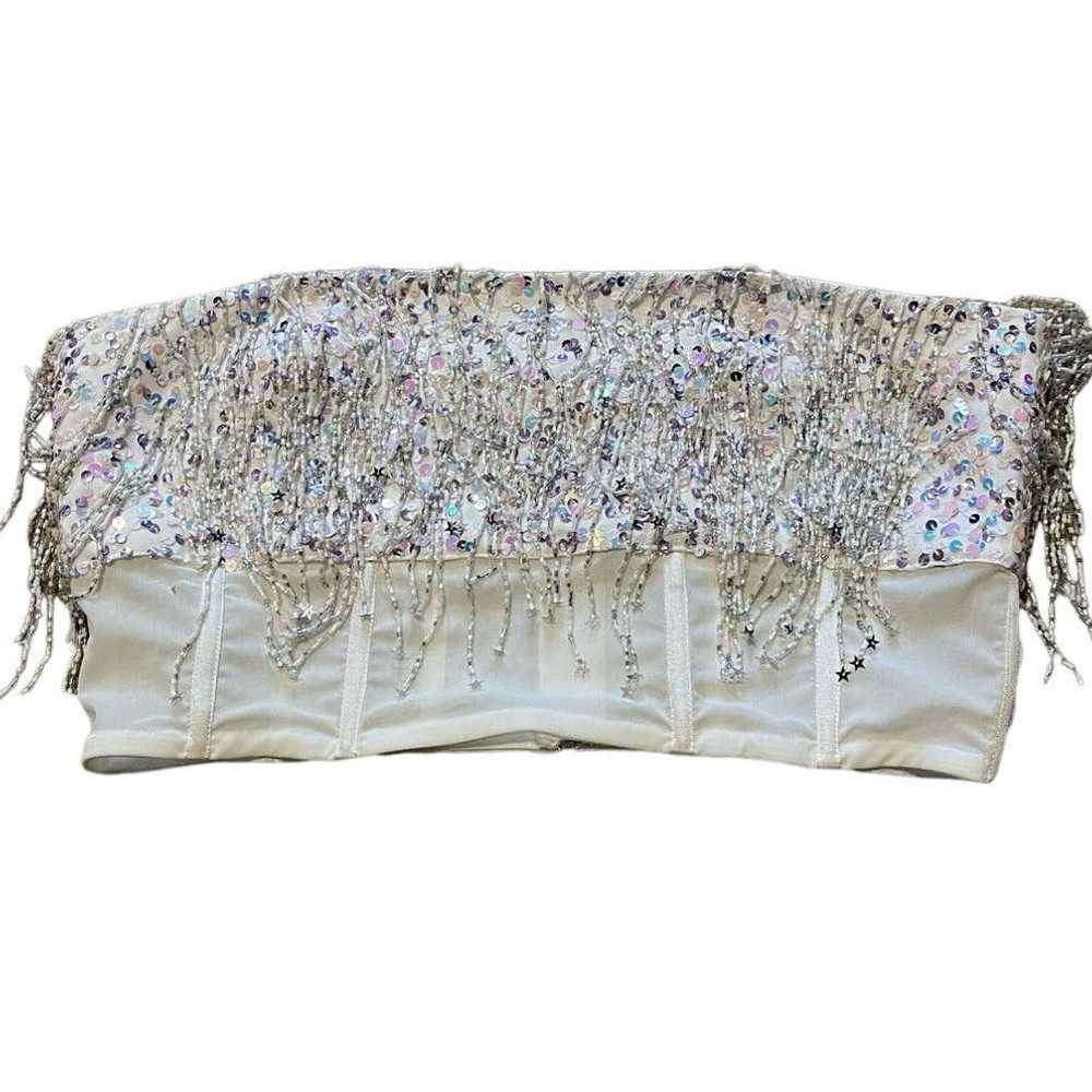 Other No Big Deal (NBD) Shreya Sequin Crop Top Wh… - image 10